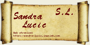 Sandra Lučić vizit kartica